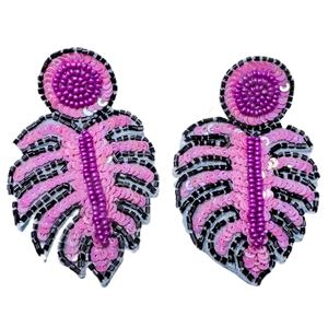 Pendientes bordados en forma de flor personalizados inspirados en la naturaleza, joyería Vintage tejida a mano ecológica, pendientes de moda para fiestas - Product Image 6