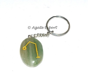 Porte-clés en pierre de carnelienne roulée en gros avec métal cuivré et impression bicolore pour clés élégantes - Product Image 2