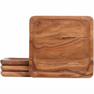 Plat de service rectangulaire en bois, vente en gros, plateau en bois minimaliste, assiette décorative pour snacks, sushis, charcuterie - Product Image 5