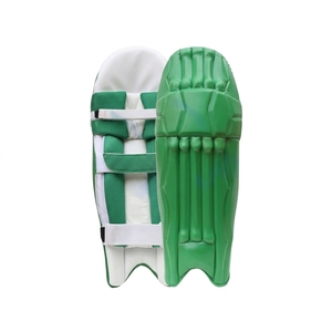 Protectores de Piernas Ligeros para Críquet, Acolchados con Espuma EVA de Alta Densidad, Blancos, con Cierre de Gancho y Bucle Ambidiestro para Práctica y Partidos - Product Image 1