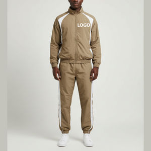 ชุดวอร์มแบบสั่งทำพิเศษ OEM ผ้าไนลอน 100% ตัดต่อสีสันแบบ Color Block พร้อมโลโก้สั่งทำ ชุดกันลมน้ำหนักเบาสำหรับฤดูใบไม้ร่วง - Product Image 3