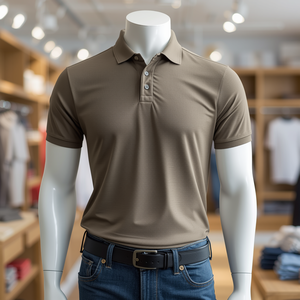Polo en polyester et élasthanne sans couture, personnalisé, performance et décontracté - Product Image 4