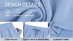 Shorts de sport d'été pour femmes, ensembles de vêtements de fitness et de gym, vêtements de sport, shorts de sport à taille élastique avec cordon de serrage pour femmes - Product Image 6