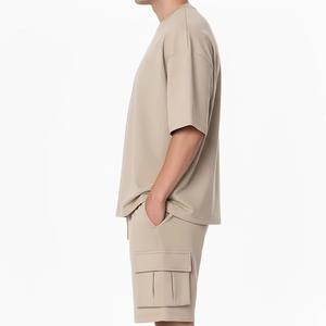 Ensemble T-shirt et short en coton, style streetwear d'été, col rond, pour OEM - Product Image 6