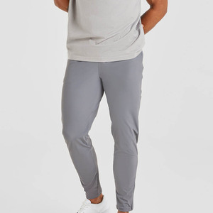Premium Quality OEM Service Men's Custom Logo Wholesale Low Price <b>Slim</b> Fit Stretched Fabric <b>Joggers</b> Elastic Waist & Zipped Cuff - Product Image 1