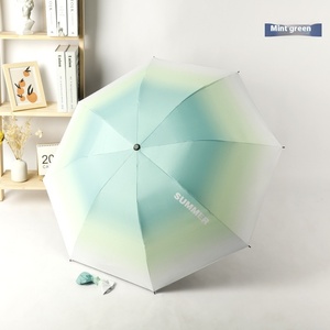 Small Fresh Color UV Folding Sun <b>Umbrella</b> for Ladies Thickened Rubber Rain Protection Wholesale in Stock - Product Image 6