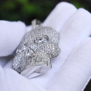 Pendentif en argent 925, style Hip Hop, serti de moissanite VVS, passe le test du diamant, pendentifs personnalisables avec nom ou logo pour homme - Product Image 6