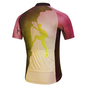 Maillot de cyclisme à manches courtes de haute qualité, imprimé sur mesure, avec logo couleur personnalisé, réversible, écologique, confortable et léger, vente en gros - Product Image 2