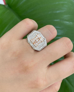 Custom H Letter Moissanite Diamond Hip Hop <b>Ring</b> <b>Iced</b> Initial Letter 925 Sterling Silver Gold Plated Animal Design Men's Champion - Product Image 2