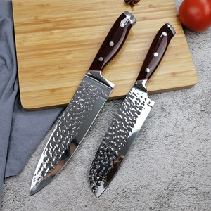 Couteau de chef artisanal en acier inoxydable, éco-responsable, jetable, pour droitier, avec lame Damas - Product Image 6