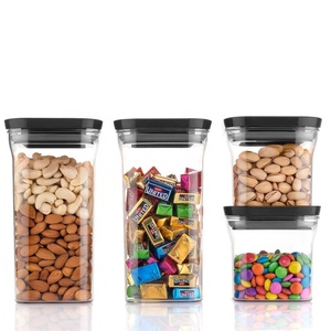 ภาชนะพลาสติกเก็บอาหารปราศจาก BPA เป็นมิตรต่อสิ่งแวดล้อมพร้อมฝาปิดกันรั่วดีไซน์ทันสมัยสำหรับห้องครัวตู้เย็น - Product Image 2