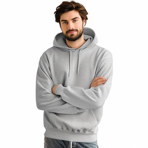 Sudadera con Capucha Gris para Hombre, Corte Regular, Algodón French Terry, Casual, con Bolsillo, Manga Larga, para Otoño 2027 - Product Image 1