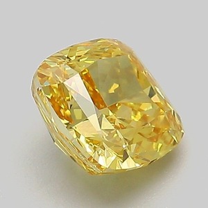 1.33 Carat Fancy Vivid Yellow VVS2 Square <b>Cushion</b> Cut Lab Grown Diamond IGI Certified CVD Loose Stone for <b>Statement</b> Jewelry - Product Image 3