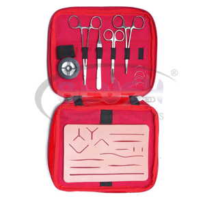 Surgical <b>Kits</b> 6 Pieces German Steel Scissor Adson Forceps Needle Forceps Student <b>Suture</b> PracticeTool <b>Kit</b> By Blush Surgical - Product Image 4