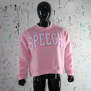Sudadera Rosa Oversize con Cuello Redondo y Estampado de Frases, Ajuste Regular, Unisex, de Algodón Tejido, Estilo Casual de Otoño CLUSH SPORTS - Product Image 5