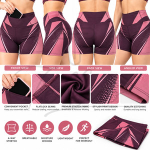 New Arrival Cheap Rate Stylish Wholesale Yoga Booty Sport <b>Compression</b> <b>Women</b> Gym <b>Shorts</b> For Sale - Product Image 5