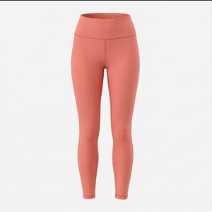 High Waist Full Length Solid Color Seamless Knitted <b>Leggings</b> Stretch Breathable Women's Yoga Pants All Seasons - Product Image 2