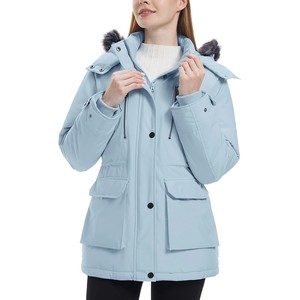 <b>Women's</b> Belted Winter <b>Parka</b> Jacket Warm Hooded Coat Insulated Fashion Outdoor Outerwear Wholesale Manufacturer Warm Winter - Product Image 3