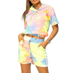 Conjunto de Shorts de Lona de Alta Calidad para Mujer, Estilo Urbano, Transpirable, por Encima de la Rodilla, de 2 Piezas, Corte Regular, Color Sólido - Product Image 6