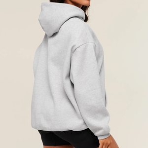 Felpa con Cappuccio <span class=keywords><strong>Oversize</strong></span> da <span class=keywords><strong>Donna</strong></span> in Pile Pesante con Logo Personalizzato, Abbigliamento Streetwear OEM, Produttore e Fornitore - Product Image 4