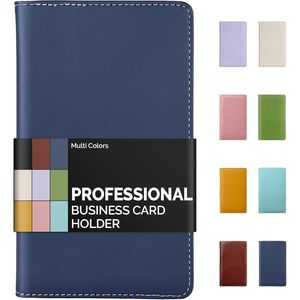 Porta Biglietti da Visita Professionale in Pelle PU con Capacità di 240 Carte, Organizzatore per Biglietti da Visita con Scomparto Porta Carte di Credito - Product Image 1