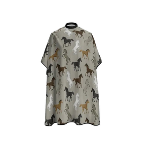 Cape de barbier personnalisée sublimée avec logo personnalisé et impression graphique couleur pour la coupe de cheveux et l'utilisation professionnelle en salon - Product Image 1