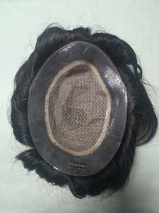 Miraj 8x6 für Lace Indian Hair Echthaar-Toupet Body Wave Deep Wave Remy Haarverlängerung Naturschwarz - Product Image 5