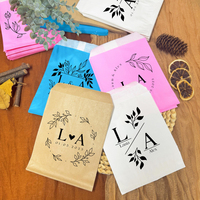 Sacs en papier personnalisés en gros pour cadeaux de mariage, sacs biodégradables de qualité alimentaire imprimés par transfert thermique pour biscuits, beignets, cadeaux de fête