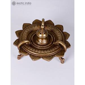 Dani ห่วงทองเหลืองทำด้วยมือขนาด5นิ้วพร้อมที่วางธูปและอโรมาเทอราพีทำจากในประเทศอินเดีย - Product Image 2