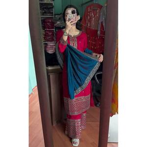 Nueva colección de festivales Conjuntos de mujer Vestido plisado invertido de trabajo pesado con Bolero a juego Elegante y femenino - Product Image 4