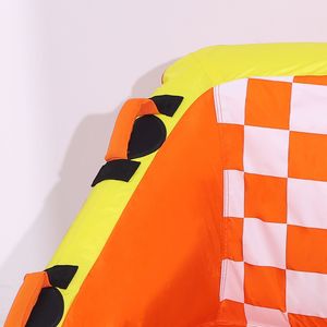 Inflatable <b>Towable</b> Tube for Boating 1-2 Riders 340 Lbs Capacity Water Sport Tube with Deck Seats Backrest for Boating Deck - Product Image 6