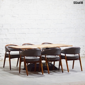 Commercial Wooden <b>Restaurant</b> Table <b>Set</b> Upholstered Dining Chair <b>Set</b> Rectangular Cafe Meeting Furniture - Product Image 1