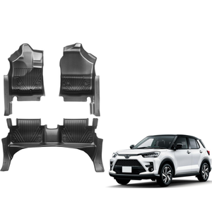 ชุดพรมปูพื้นรถยนต์ครบชุดสำหรับ Toyota Raize 2024 พวงมาลัยซ้าย พรมปูพื้นรถยนต์สำหรับทุกสภาพอากาศ ทำจากพลาสติก TPE - Product Image 1