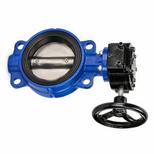 วาล์วผีเสื้อ 4 นิ้ว 300 PSI ตัววาล์วเหล็กดัด ASTM A-536 แผ่นดิสก์สแตนเลส ซีล EPDM ควบคุมด้วยมือ มาตรฐานการออกแบบน้ำ MSS - Product Image 2