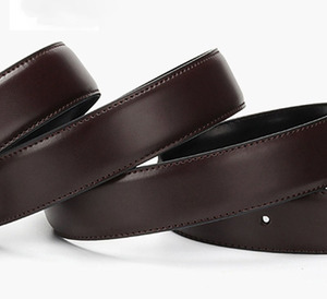 Ceinture décontractée pour homme en cuir véritable de qualité supérieure, en cuir de vachette, motif uni, boucle en forme de crâne, haute résistance - Product Image 3