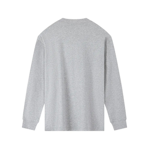 เสื้อสเวตเชิ้ตแขนยาวคอกลมสีดำสำหรับผู้ชาย ทรงปกติ สไตล์ลำลอง สีพื้น ดีไซน์เรียบง่าย - Product Image 5