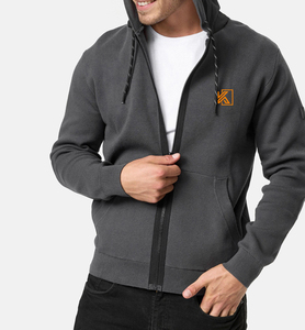 Men Oversized Zipper-Up Hoodie Fleece Polyester/Cotton Breathable Lined Casual Winter Wear OEM ODM Wholesale Export <b>Acid</b> <b>Wash</b> - Product Image 1