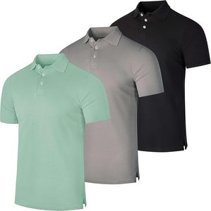 T-shirt respirant en coton tricoté 100 %, à séchage rapide, manches courtes, anti-humidité, pour le sport, le golf, avec logo personnalisé - Product Image 1