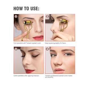 Rizador de Pestañas Dorado para Todo Tipo de Ojos, Herramienta de Silicona para Pestañas, Cuidado Personal Profesional, Maquillaje y Belleza - Product Image 4