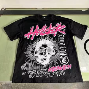 T-shirt Hell Star pour homme, streetwear, haute qualité, 100% coton, tee-shirt formel, vente en gros, commande en gros, faible MOQ - Product Image 1