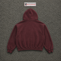 Sweat à capuche graphique Marron Ange Vintage Oversize Streetwear Ailes Célestes Lavé Gothique Épais Décontracté pour l'Automne