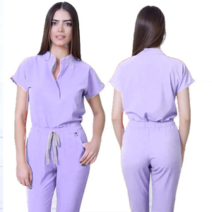 Hot Selling Quick Drying Women's Nurse Stretch Scrubs Sets Summer Sleeves Hospital Nursing Uniforms Medical Work Wear - Product Image 5