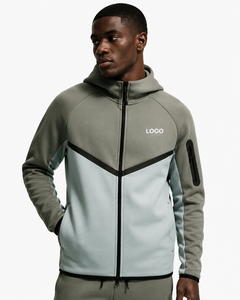 Premium Men's Full <b>Zip</b> Hooded <b>Jacket</b> Heavyweight Fleece Sports <b>Jacket</b> Custom Logo Streetwear Outerwear - Product Image 1