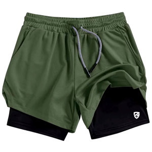 Nouveauté : Short de jogging pour homme avec logo frontal, en toile, à cordon de serrage, séchage rapide, respirant, pour l'entraînement, les loisirs et la course à pied - Product Image 5