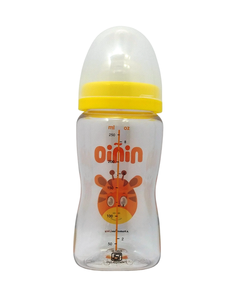 Biberon Premium 250 ml en PP vierge anti-colique et anti-fuite pour nouveau-né, corps incurvé, impression numérique, tétine souple à col large - Product Image 3