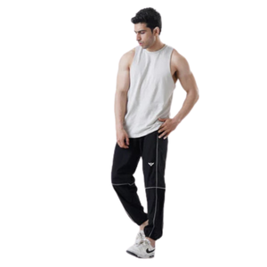 Pantalon de jogging unisexe personnalisé avec doublure polaire, taille élastique, séchage rapide, respirant, en tissu jersey, style sportif, 8XL, logo sur le côté gauche - Product Image 1