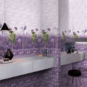 Carrelage céramique blanc brillant 300x600, design mural minimaliste moderne, adapté aux applications grand format dans les intérieurs de bâtiments de bureaux. - Product Image 3
