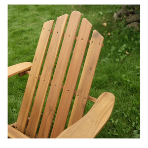 Silla de jardín plegable de espuma o algodón, moderna, para interiores y exteriores, de madera de acacia, muebles Minh Phuoc, silla Adirondack con reposapiés - Product Image 5