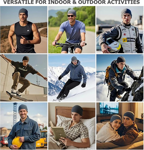 หมวกบีนนี่ผ้าฝ้ายบางระบายอากาศได้ดี ยืดหยุ่น ใส่สบาย เหมาะสำหรับใส่ใต้หมวกกันน็อค หรือใส่นอน สำหรับผู้ชายและผู้หญิง ขายส่ง - Product Image 6