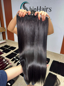Extensions de Cheveux Humains Vierges Naturels Noirs 1B, Lisses et Droits, en Gros pour Usines - Product Image 6